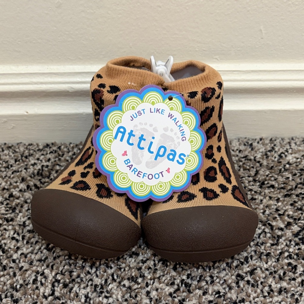 Leopard Print Brown Baby Walker Shoes